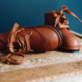Waterproof Hand-Stitched Kids’ Boots with Flexible Sole |Chestnut by ozznekshoes