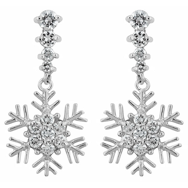 Snowflake Drop Earrings by Avera Group