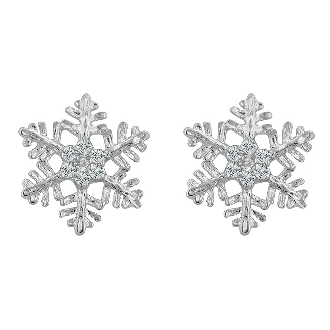Snowflake Stud Earrings by Avera Group