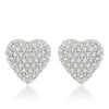 Special Pave Heart Earrings