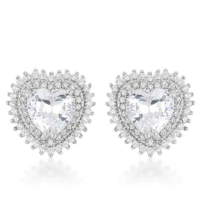 Halo Heart Earrings by Avera Group