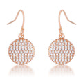 Avera .6 Ct Elegant Cubic Zirconia Plated Disk Earrings by Avera Group