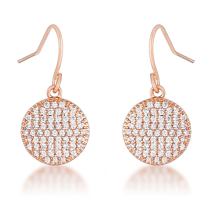 Avera .6 Ct Elegant Cubic Zirconia Plated Disk Earrings by Avera Group