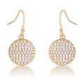 Avera .6 Ct Elegant Cubic Zirconia Plated Disk Earrings by Avera Group