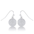 Avera .6 Ct Elegant Cubic Zirconia Plated Disk Earrings by Avera Group