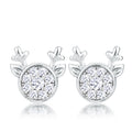CZ Reindeer Earrings by Avera Group