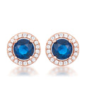 2.3Ct Plated CZ Halo Earrings by Avera Group