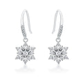 Avera Dainty Snowflake Drop Earrings in Polished Gold by Avera Group