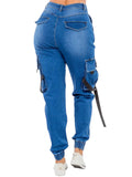 High Waist Straps Cargo Joggers by The House of Stylez