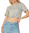 French Terry Toggle Drawstring Crop Top {BT5292} by The House of Stylez