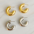 Polished Hollow Daily Hoop Earrings