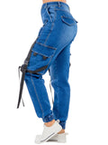 High Waist Straps Cargo Joggers by The House of Stylez