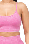 Washed Seamless Basic Tank Top and Shorts Set by The House of Stylez