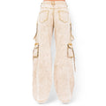 Multiple Pocket Acid Wash Denim Pants- RJH30665 by The House of Stylez