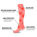 6-Pairs: Women's Pain Relief And Recovery Knee High Compression Socks by DailySale