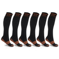 6-Pairs: Unisex Copper-Infused Knee High Compression Socks by DailySale