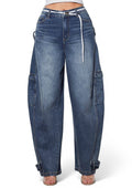 Barrel Baggy Jeans with Draw String by The House of Stylez