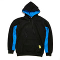 Paneled Pullover Hoodie - Azure / Black by Richmond Hood Company