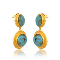 Island Hopping Drop Earrings - Turquoise by Christina Greene