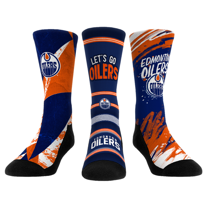 Edmonton Oilers - Power Play 3-Pack by Rock 'Em Socks