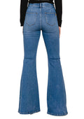 Elastic Waist Flare Denim Jeans (33.5" inseam) by The House of Stylez