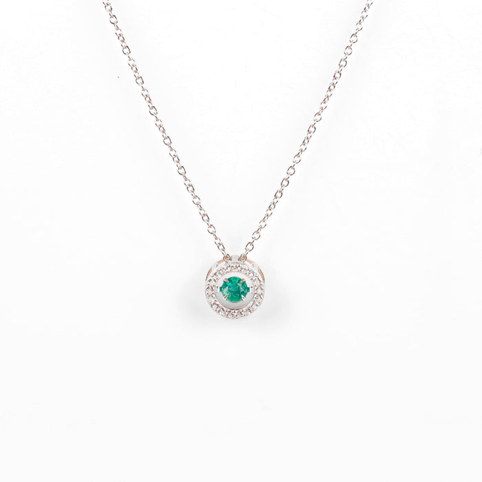 Emerald Dancing Necklace by Fine Color Jewels