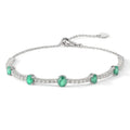 Emerald Adjustable Bracelet by Fine Color Jewels