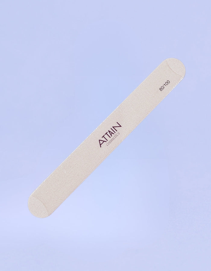 Attain Cosmetics 80/100 Grit Emery Nail File – Extra Wide by Attain Cosmetics
