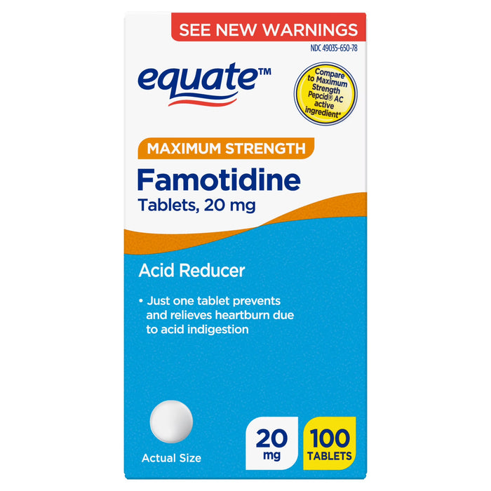 Famotidine 20mg Acid Reducer Tablets - 100 Tablets by Pasteur Pharmacy
