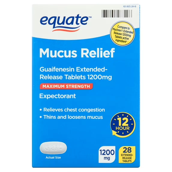 Guaifenesin 1200 mg Extended-Release Tablets, 28 Count by Pasteur Pharmacy
