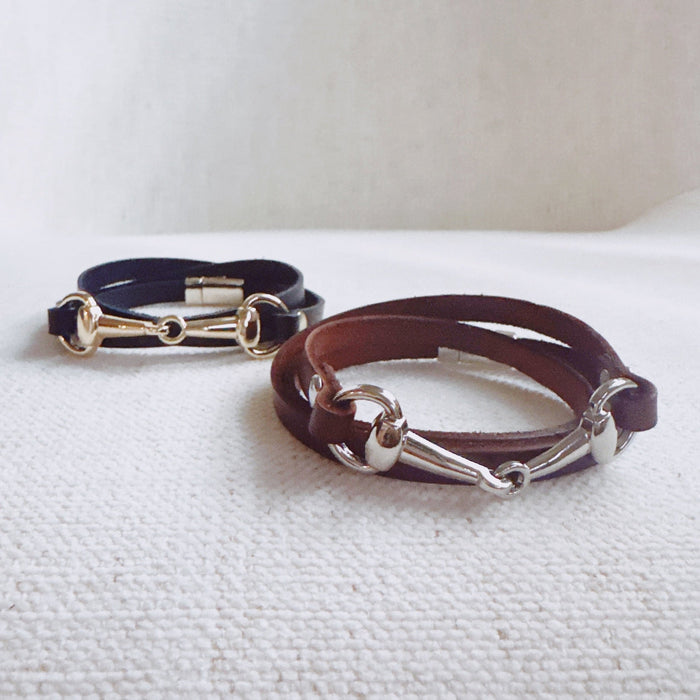 Equestrian Elegance Double Wrap Bracelet
