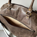 Crazy Horse Leather Weekender Bag – Full-Grain Travel Duffel with Laptop Pocket by MiamiLeathers.com