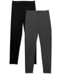 Jenni 2-Pk. Leggings, Charcoal Grey, Size Small by Vanessa Jane