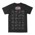 F1 2026 Race Calendar Graphic Tee by Obsessed with graphic tees