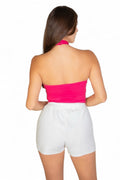 Ribbed Halter Neck Backless Top {BT5505} by The House of Stylez