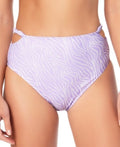 California Waves Juniors Smocked High-Waist Bikini Swim Bottom, Size Medium by Vanessa Jane