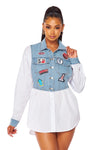 Denim Patch Button Up