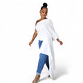 One Shoulder Top with Long Side Train by The House of Stylez