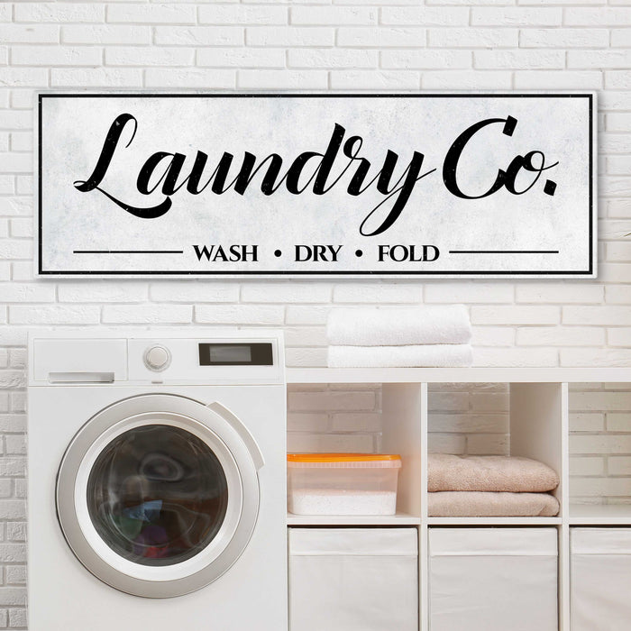Laundry Co Wash Dry Fold Sign by Tailored Canvases