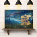 Starry Sky Family Names Sign by Tailored Canvases