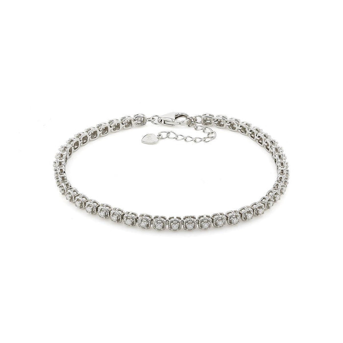 Halo Style Moissanite Bracelet by Fine Color Jewels