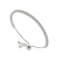 White Sapphire Tennis Bracelet by Fine Color Jewels
