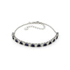 Blue and White Square Sapphire Bracelet