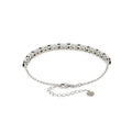 Blue and White Square Sapphire Bracelet by Fine Color Jewels