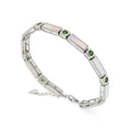 Natural Mother Of Pearl & Chrome Diopside Bracelet by Fine Color Jewels