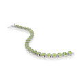 Peridot Oval Tennis Bracelet by Fine Color Jewels