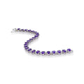 Amethyst Oval Tennis Bracelet by Fine Color Jewels