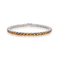 Citrine Round Tennis Bracelet by Fine Color Jewels