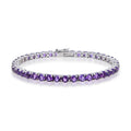 Amethyst Round Tennis Bracelet by Fine Color Jewels