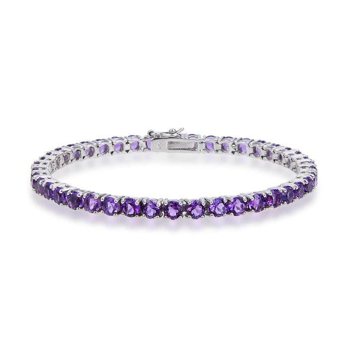 Amethyst Round Tennis Bracelet by Fine Color Jewels